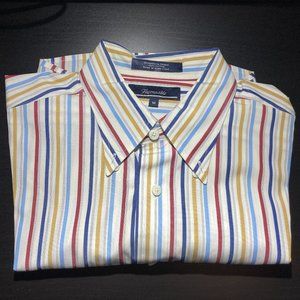 Faconnable Men’s Long Sleeve Striped Shirt M